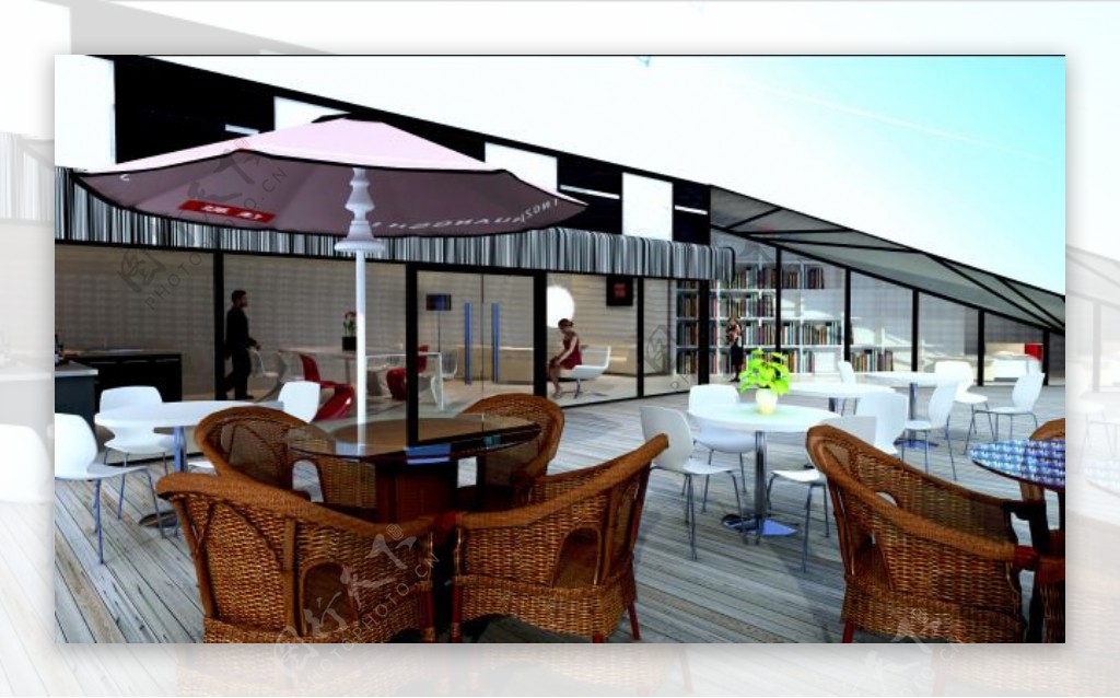 地中海日光酒吧3D效果图源文件