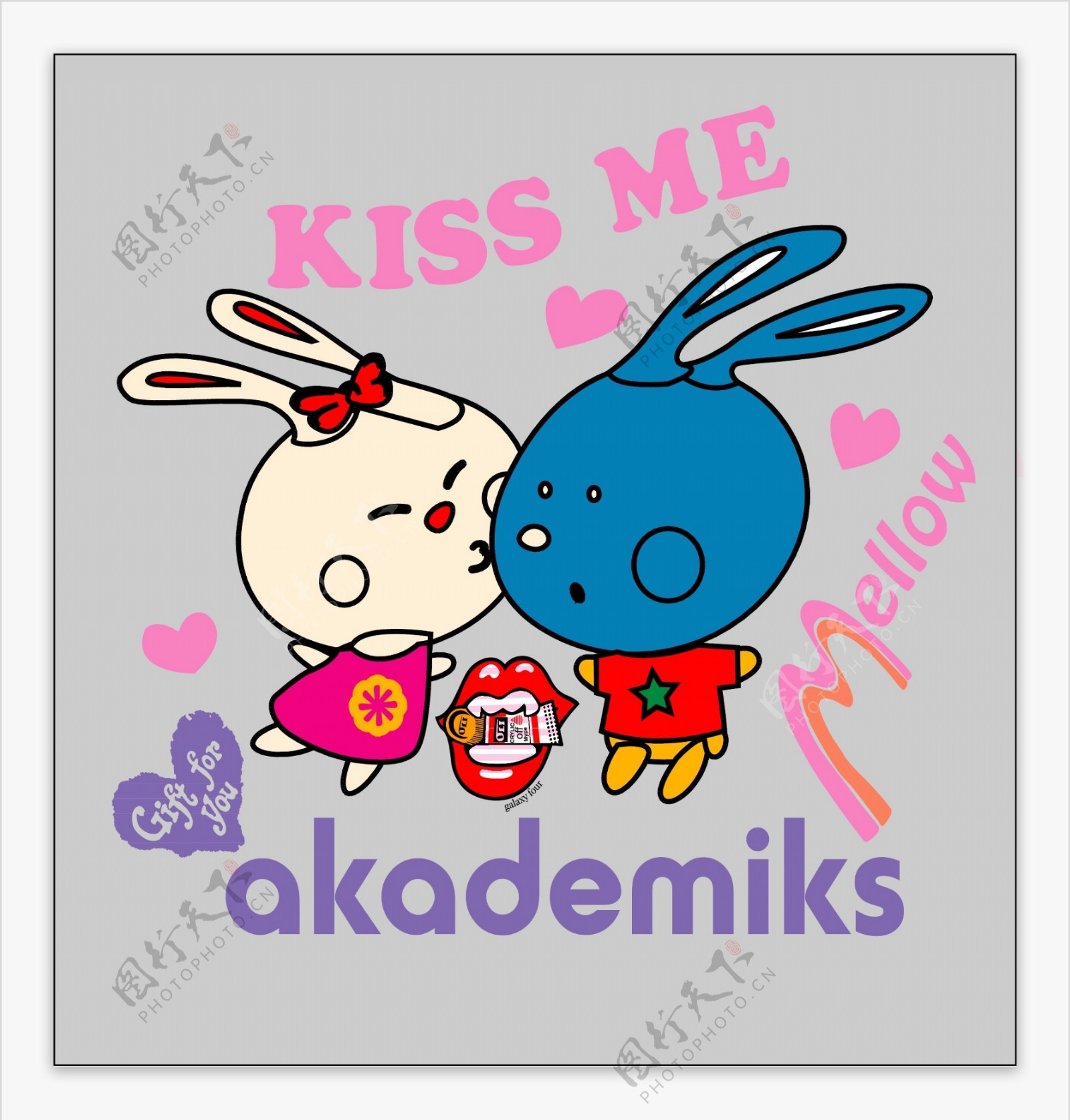 戴著紅絲帶的戀愛中可愛可愛的兔子情侶, 可愛的兔子, 兔子夫婦, 愛使素材圖案，PSD和PNG圖片免費下載