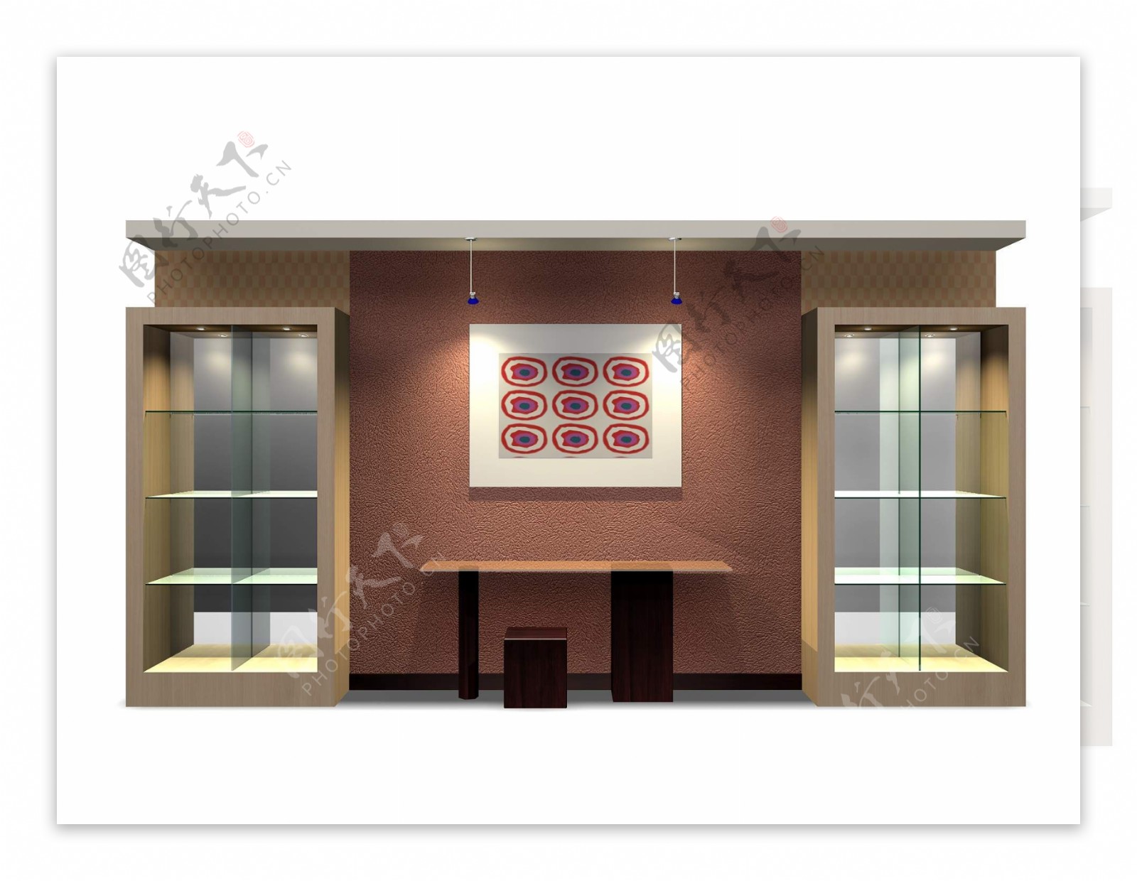 室内设计背景墙3d素材3d装修模板91