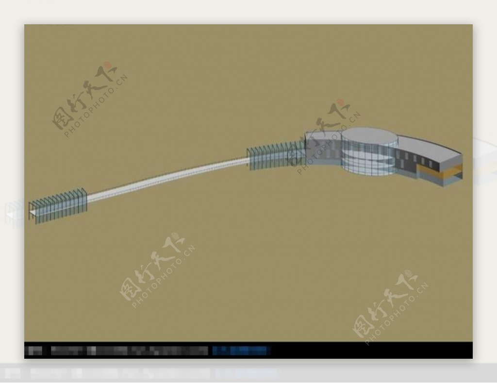 机场登机口和大厅建筑模型