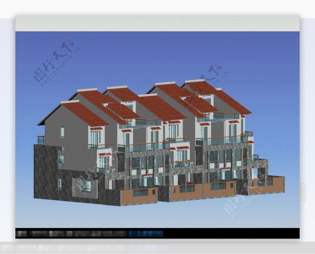 3d独栋建筑模型3d设计