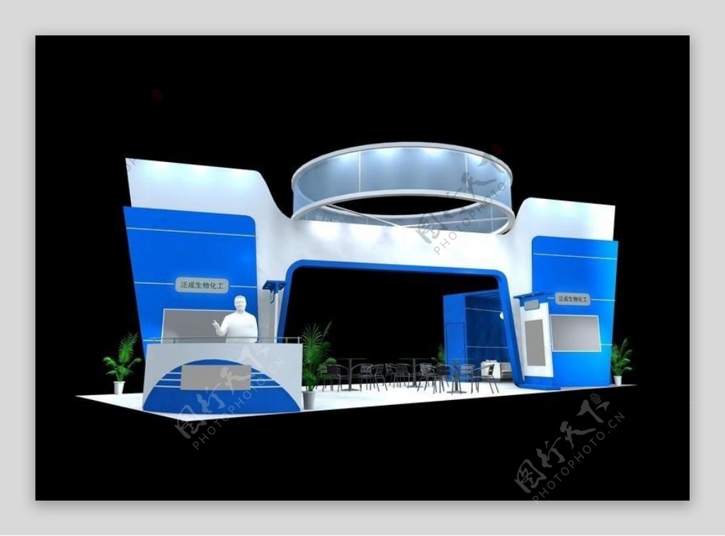 大气蓝色科技产品展厅max模型