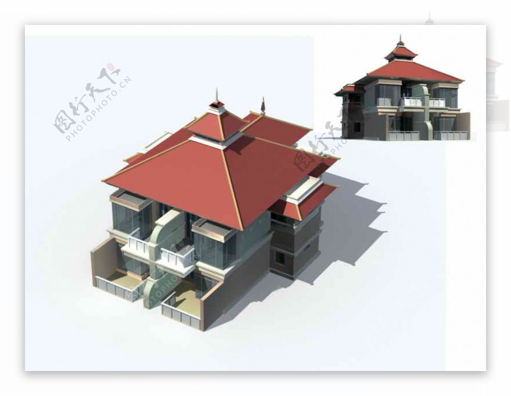 欧式别墅模型
