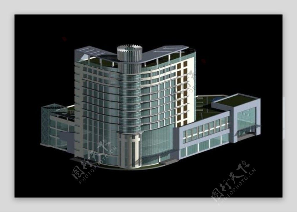 现代商业街大厦3D模型设计