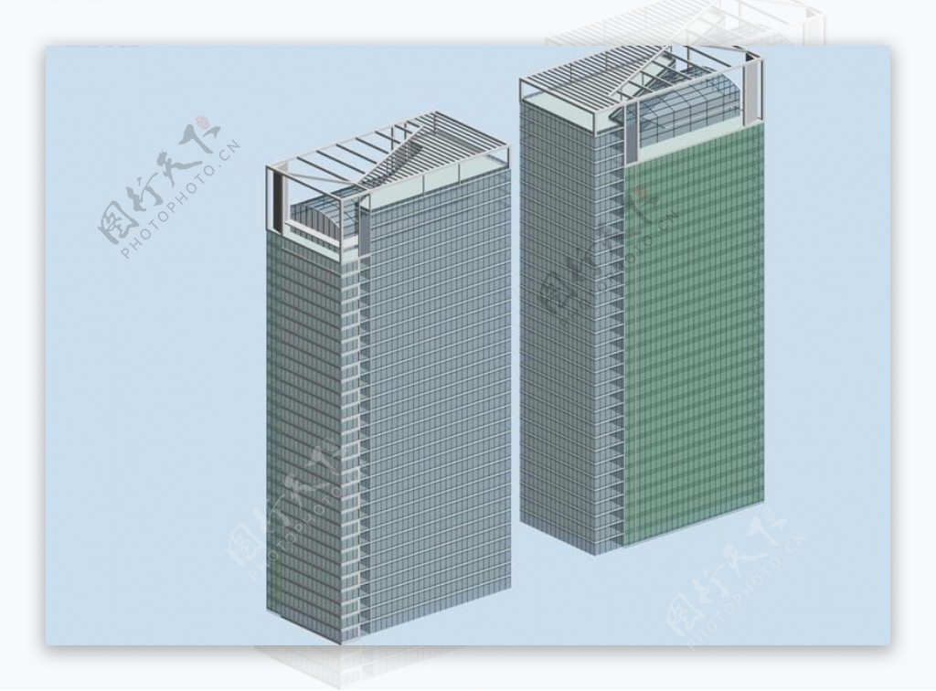 豪华现代风格公共建筑办公楼3D模型