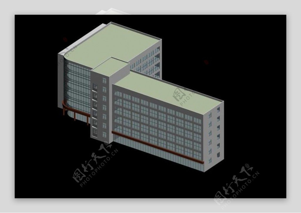 小型公共建筑3d效果图