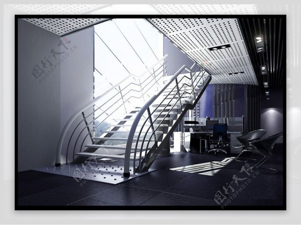 楼梯空间设计3d模型