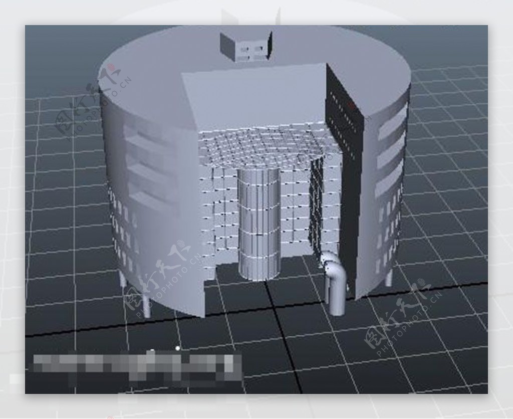 灰色建筑游戏模型