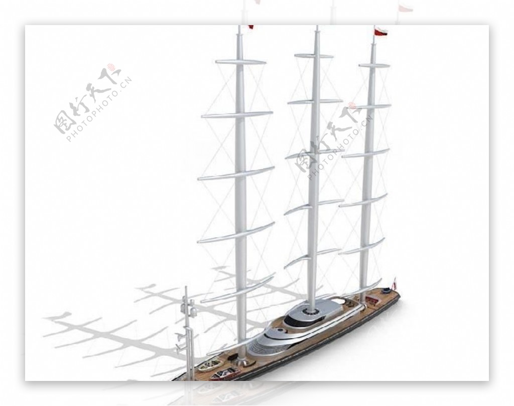 帆船整体模型04