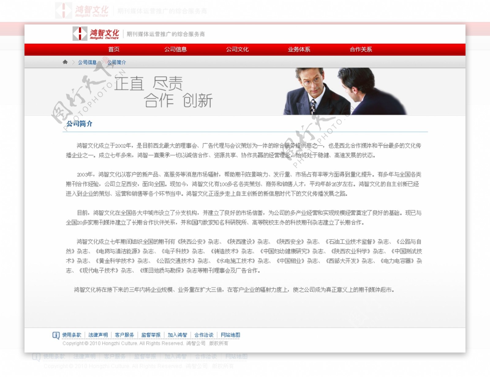 公司网站设计中文模板22图片
