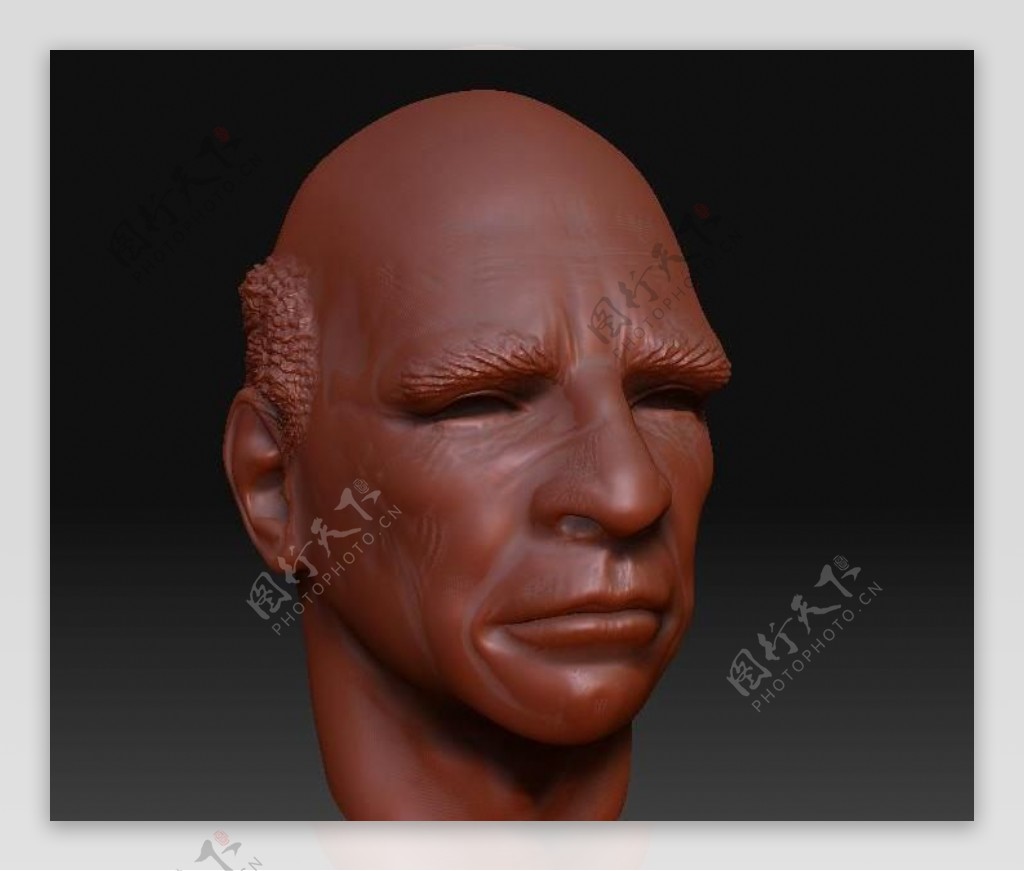 Zbrush人头模型011