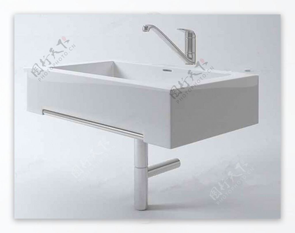 简单风格洗手池模型