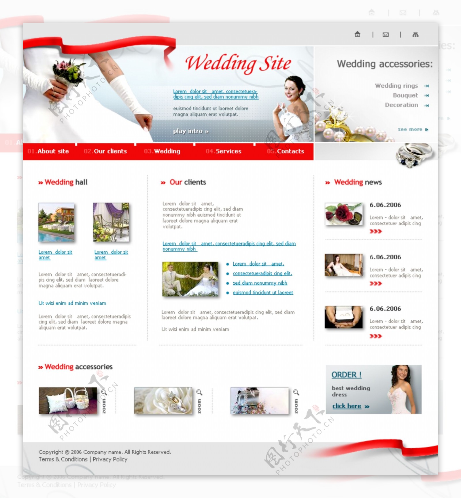 婚庆策划企业动态网页模板