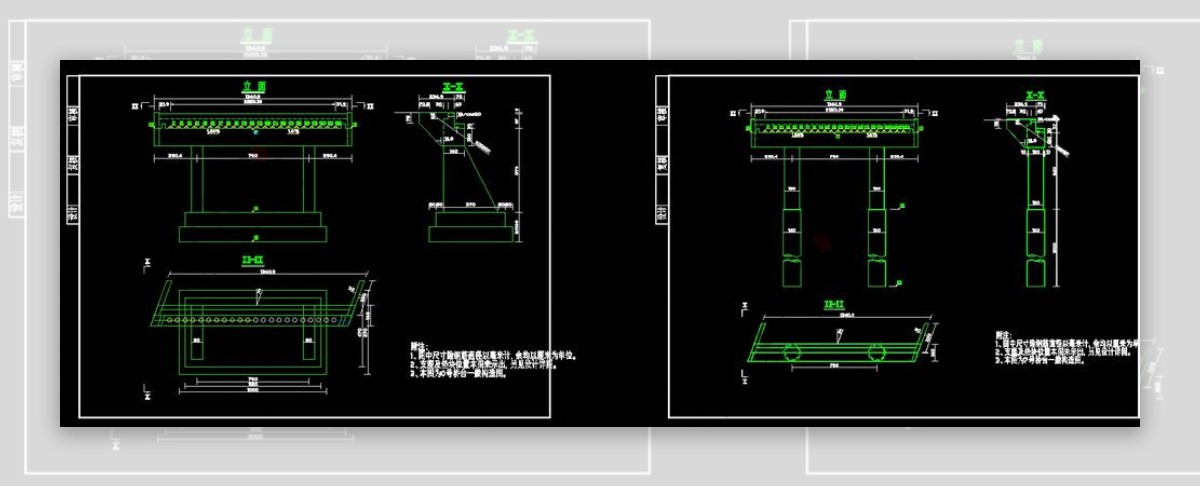 桥台一般构造cad图纸