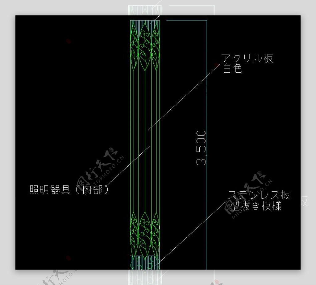 景观照明灯柱详图图片