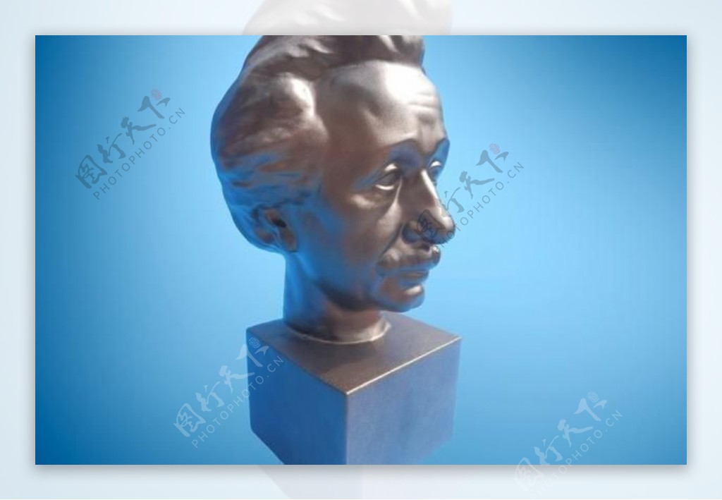艾伯特爱因斯坦的半身像的三维扫描