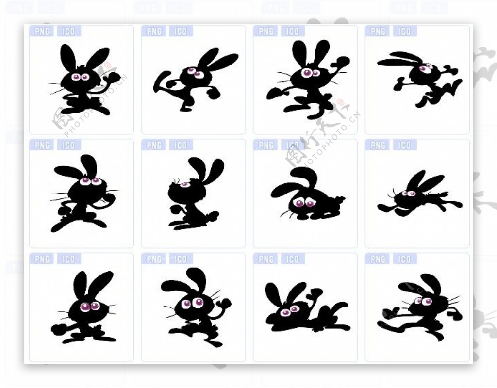 可爱小黑兔图标下载