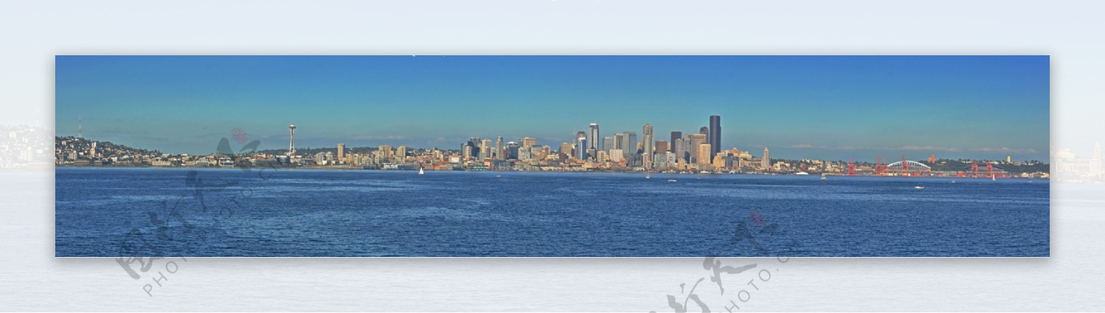 西雅图渡船全景图片