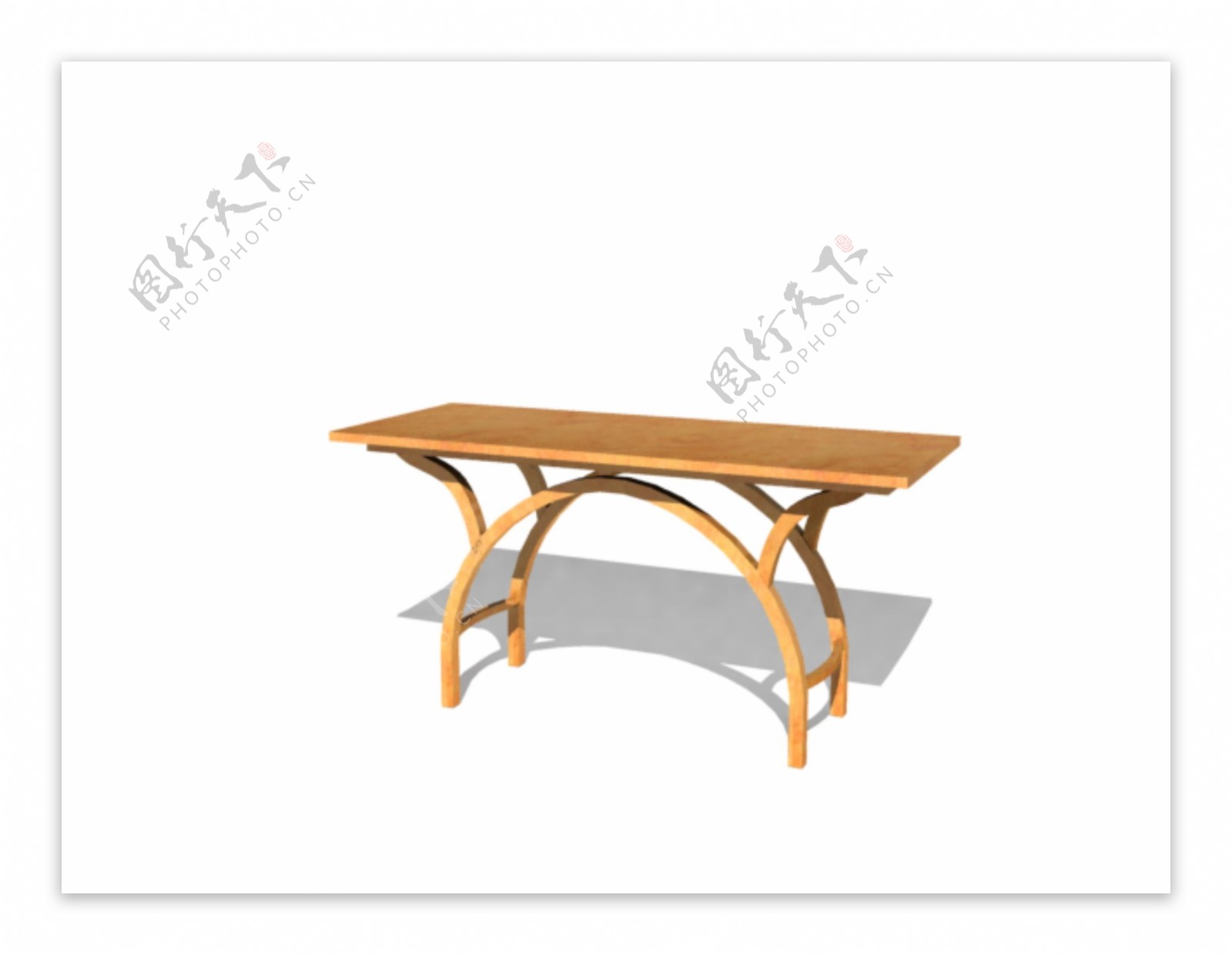 拱形桌脚桌子3d模型