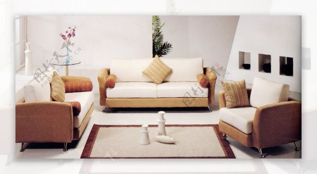唯美现代风格组合沙发设计