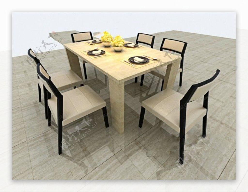 长方型餐桌