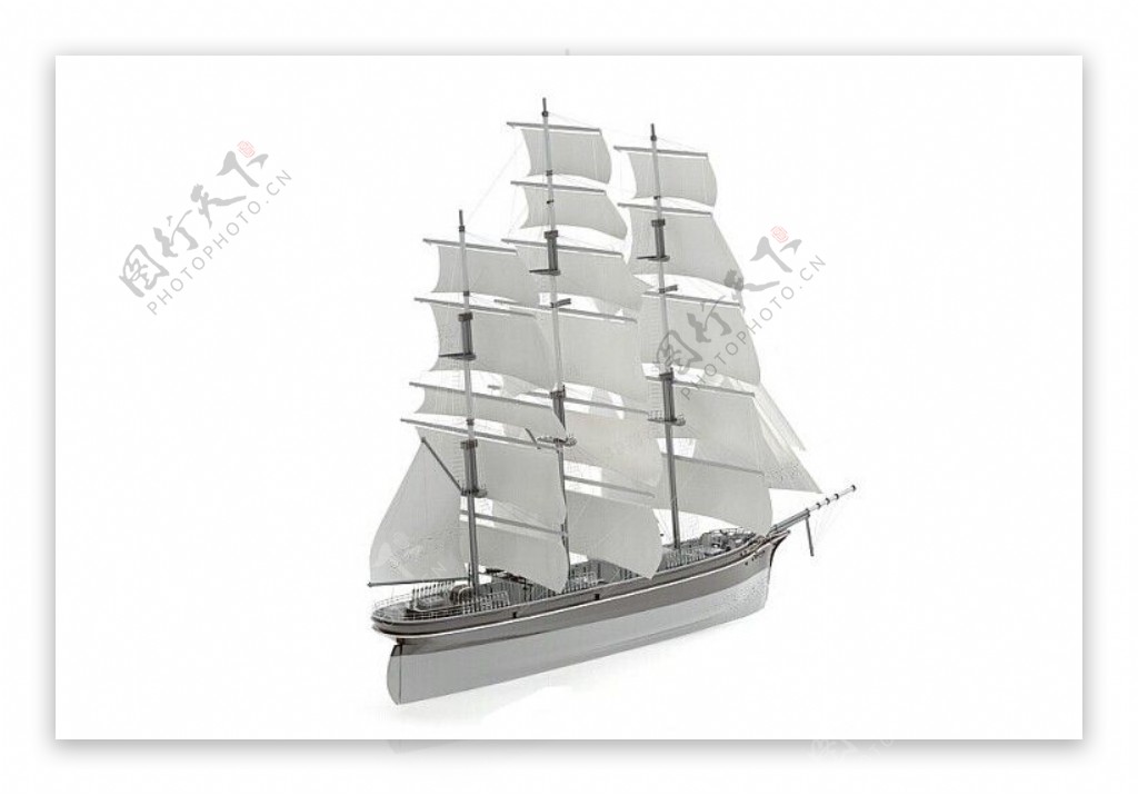 复古的帆船模型