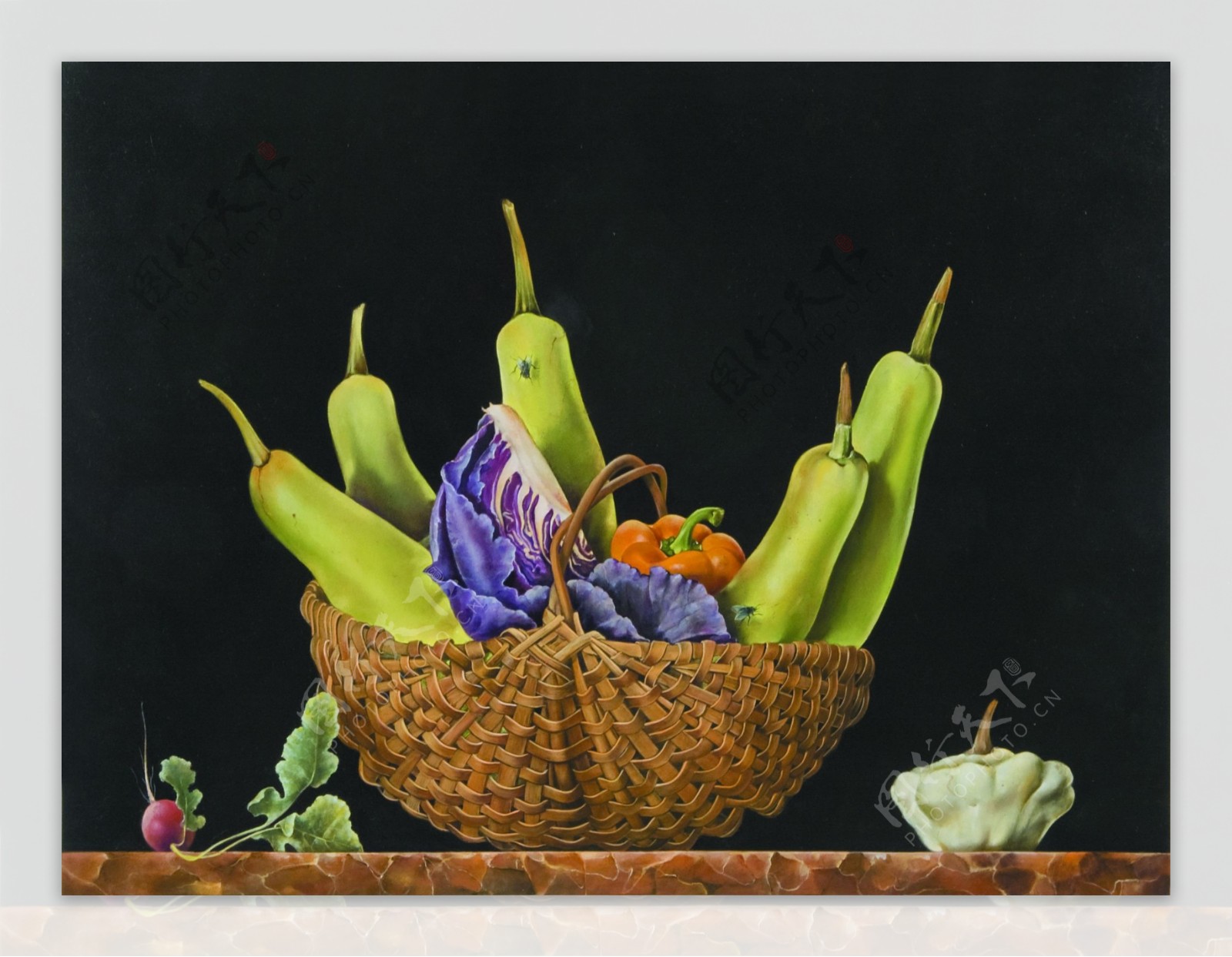 涓夋湡CCC177花卉水果蔬菜器皿静物印象画派写实主义油画装饰画