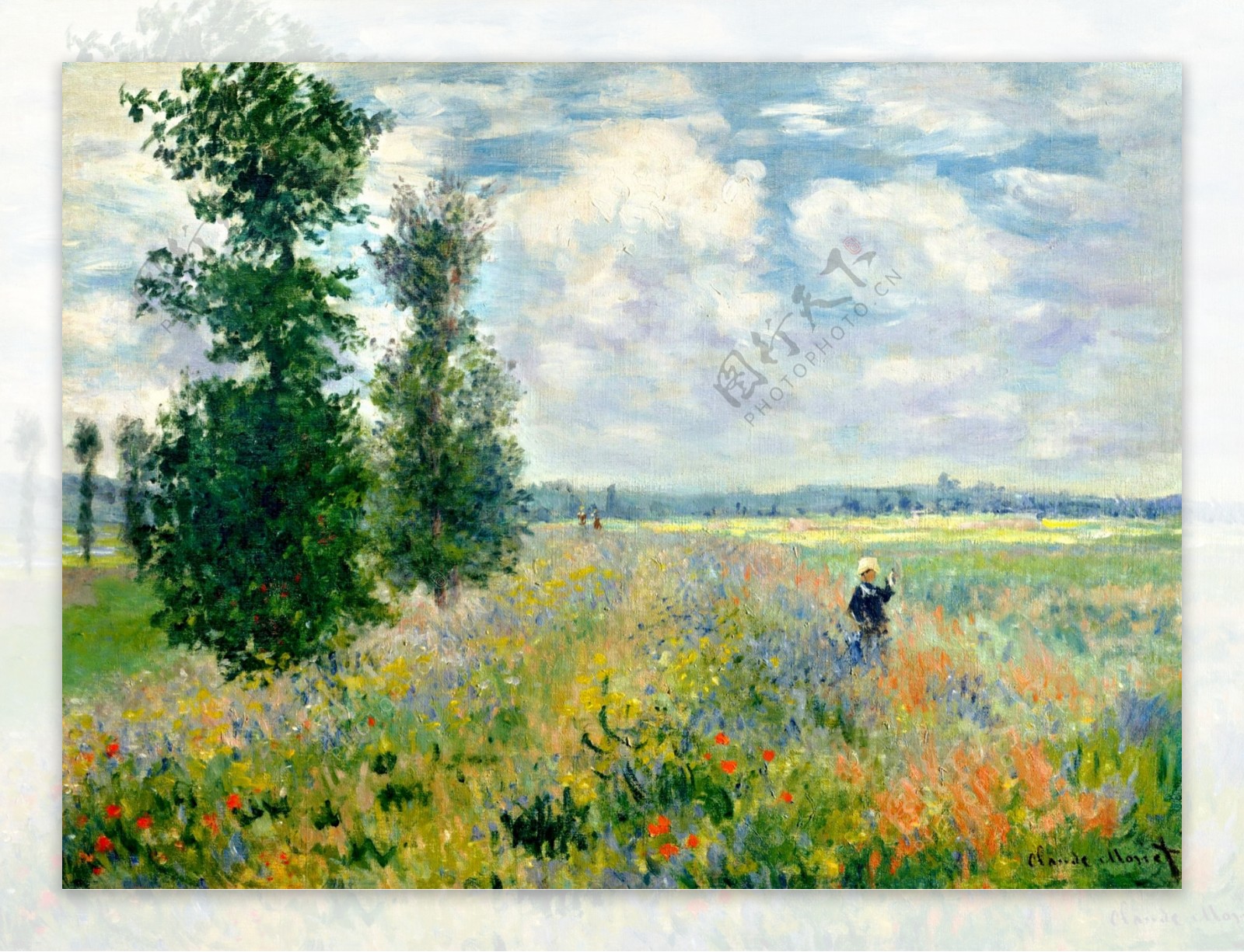 PoppyFieldArgenteuil1875风景建筑田园植物水景田园印象画派写实主义油画装饰画