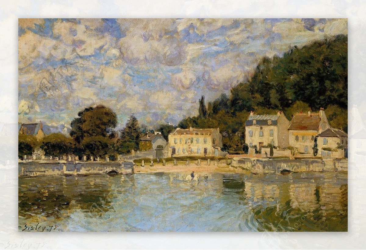 AlfredSisley0136法国画家阿尔弗雷德西斯莱AlfredSisley印象派风景自然油画装饰画