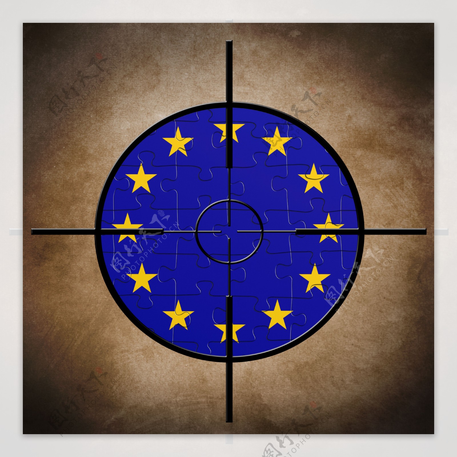 欧盟拼图旗靶