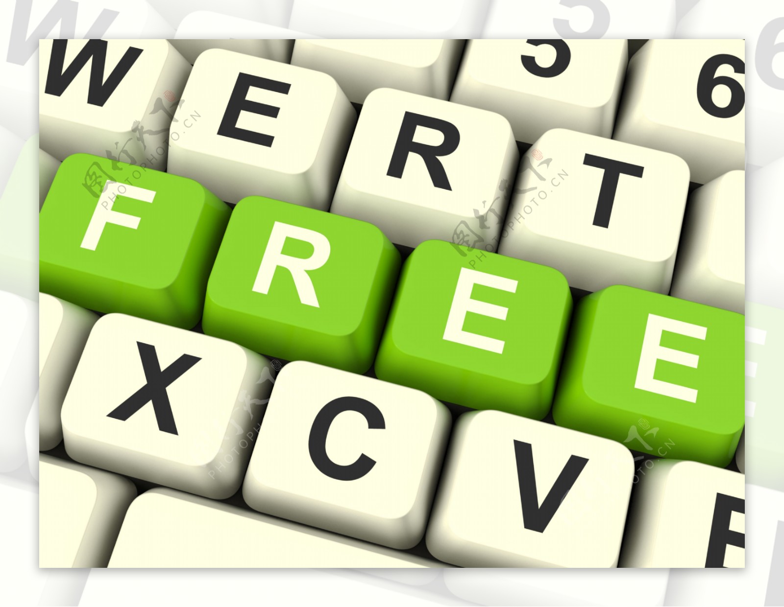免费电脑按键显示免费赠品和促销