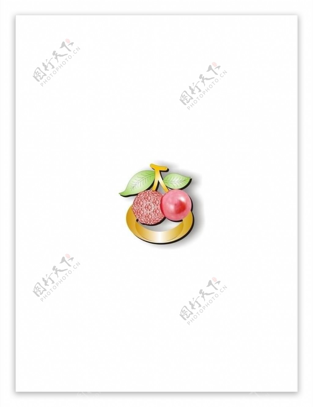 水果樱桃戒指图片