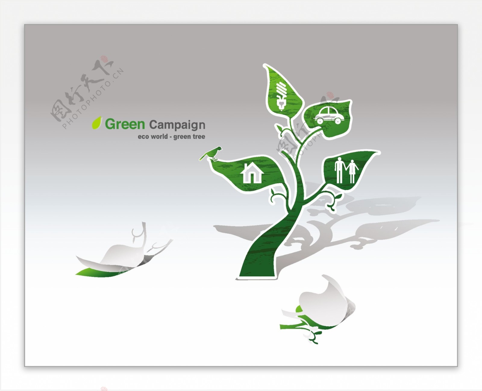 绿树环保背景图片