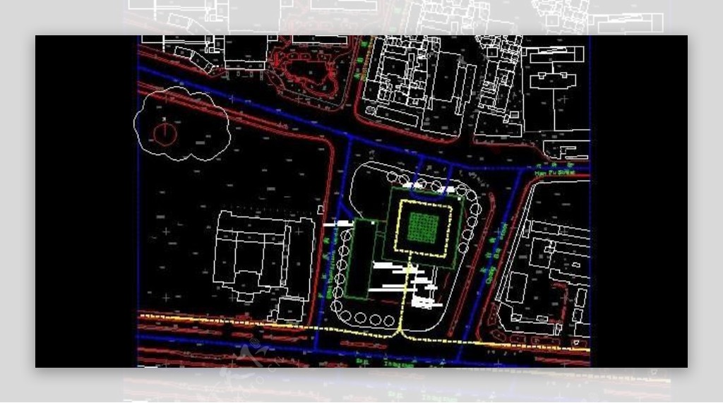 河北省某美术馆建筑总平面图