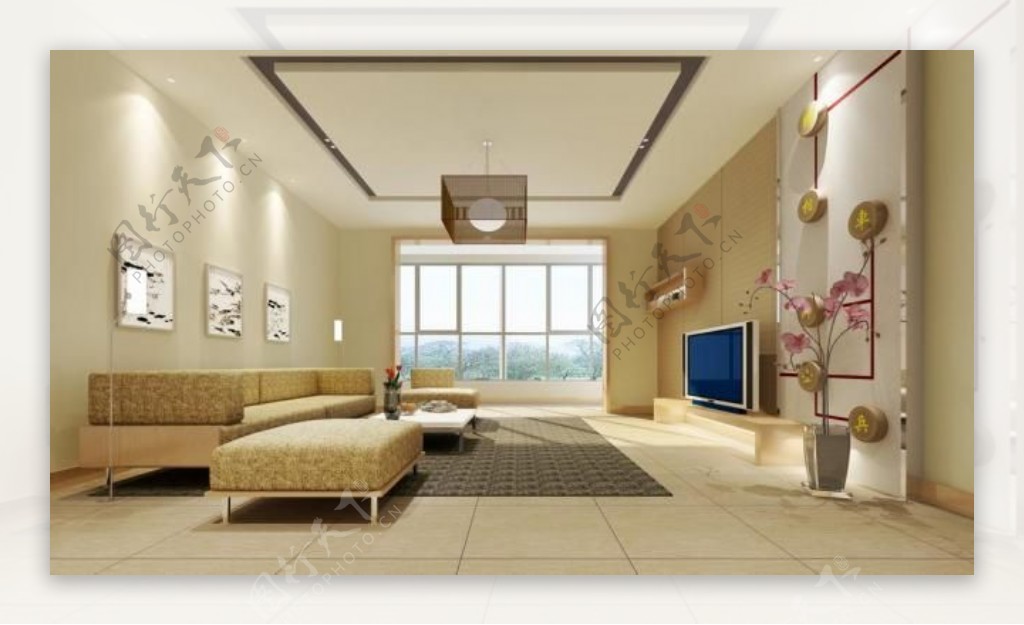 现代风格家装设计客厅效果图图片