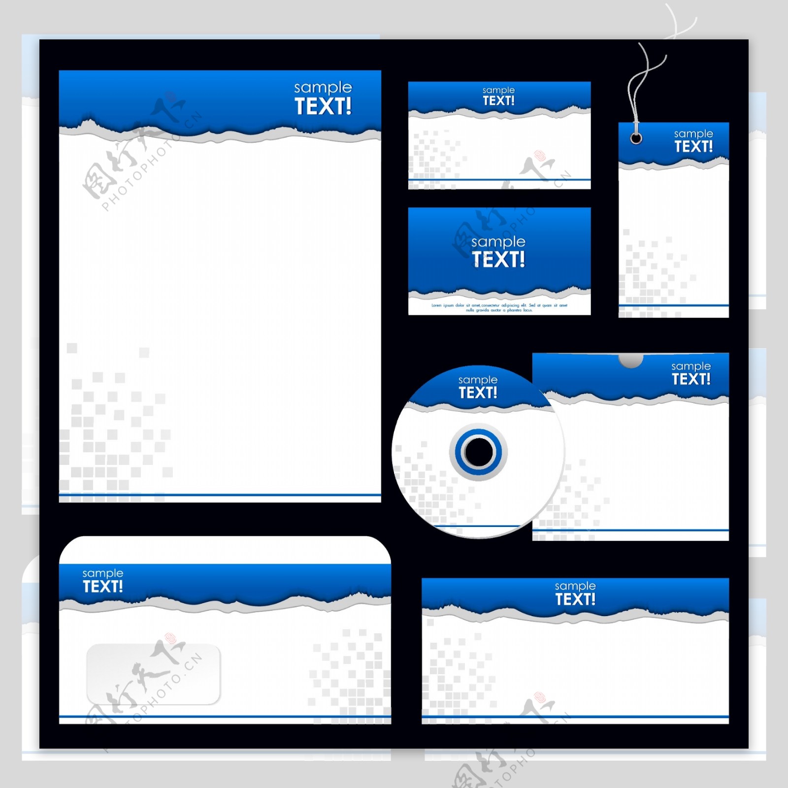 蓝色企业画册vi设计图片