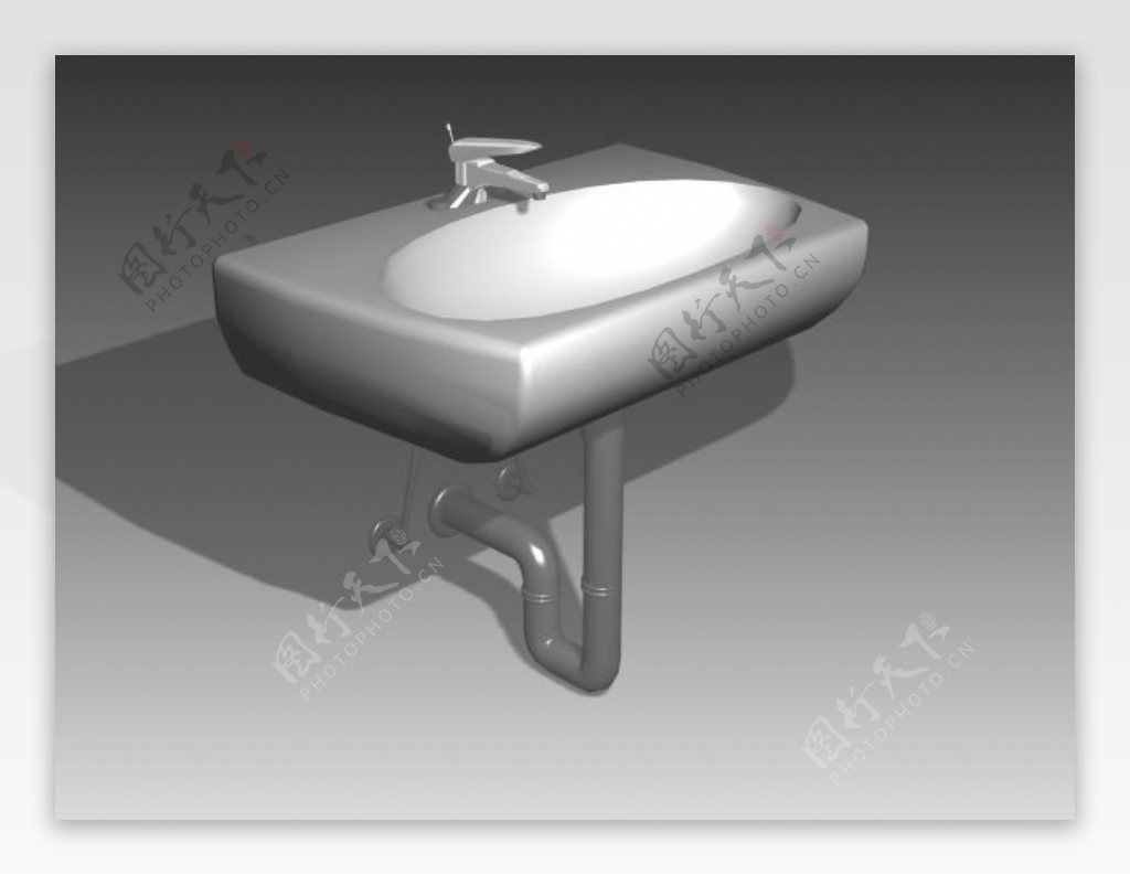 台盆3d模型卫生间用品设计图143
