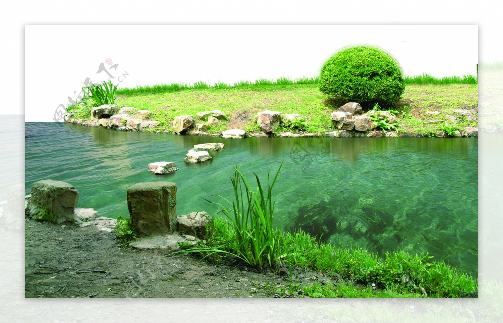 景观环境070水体水池背景素材