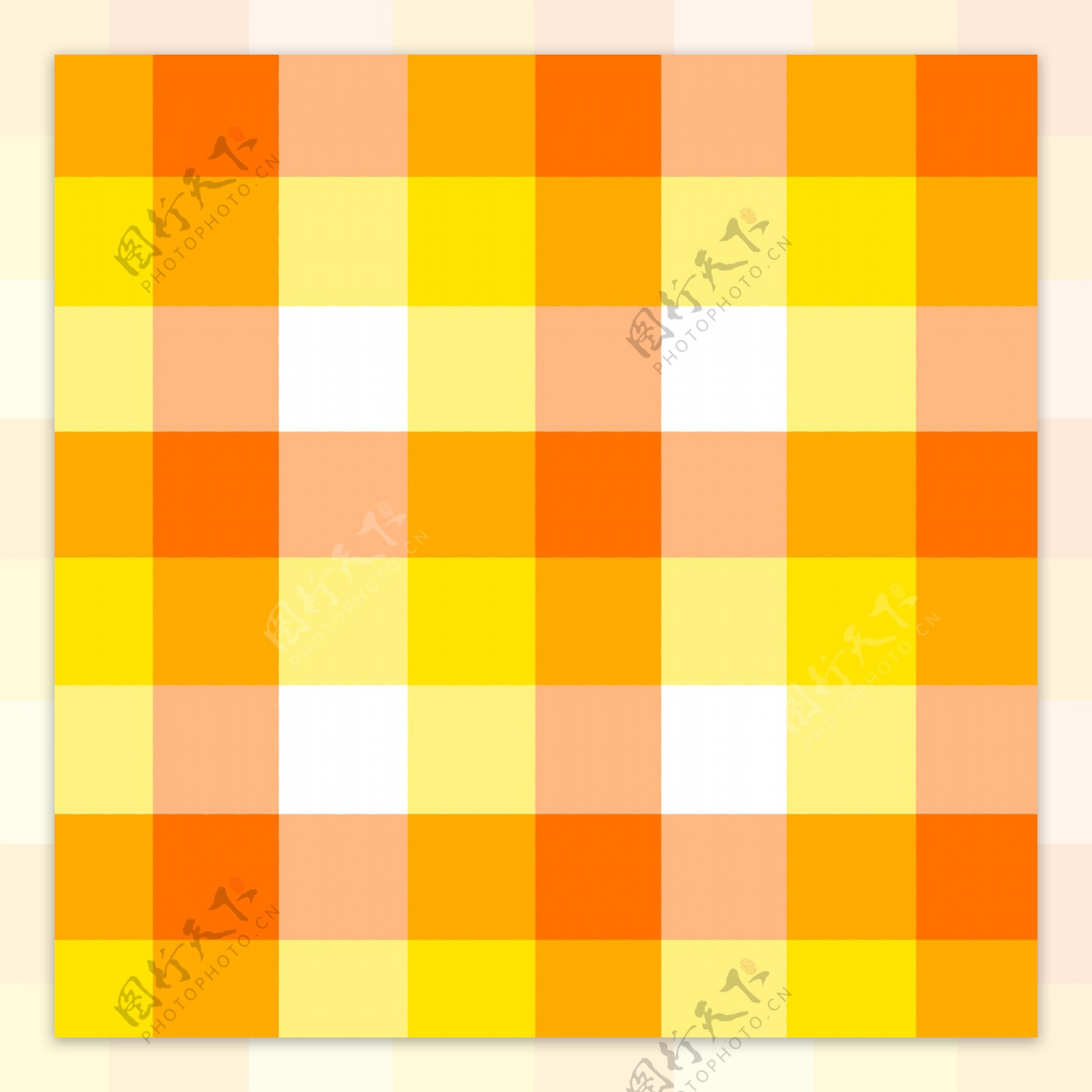 橙黄格子底纹