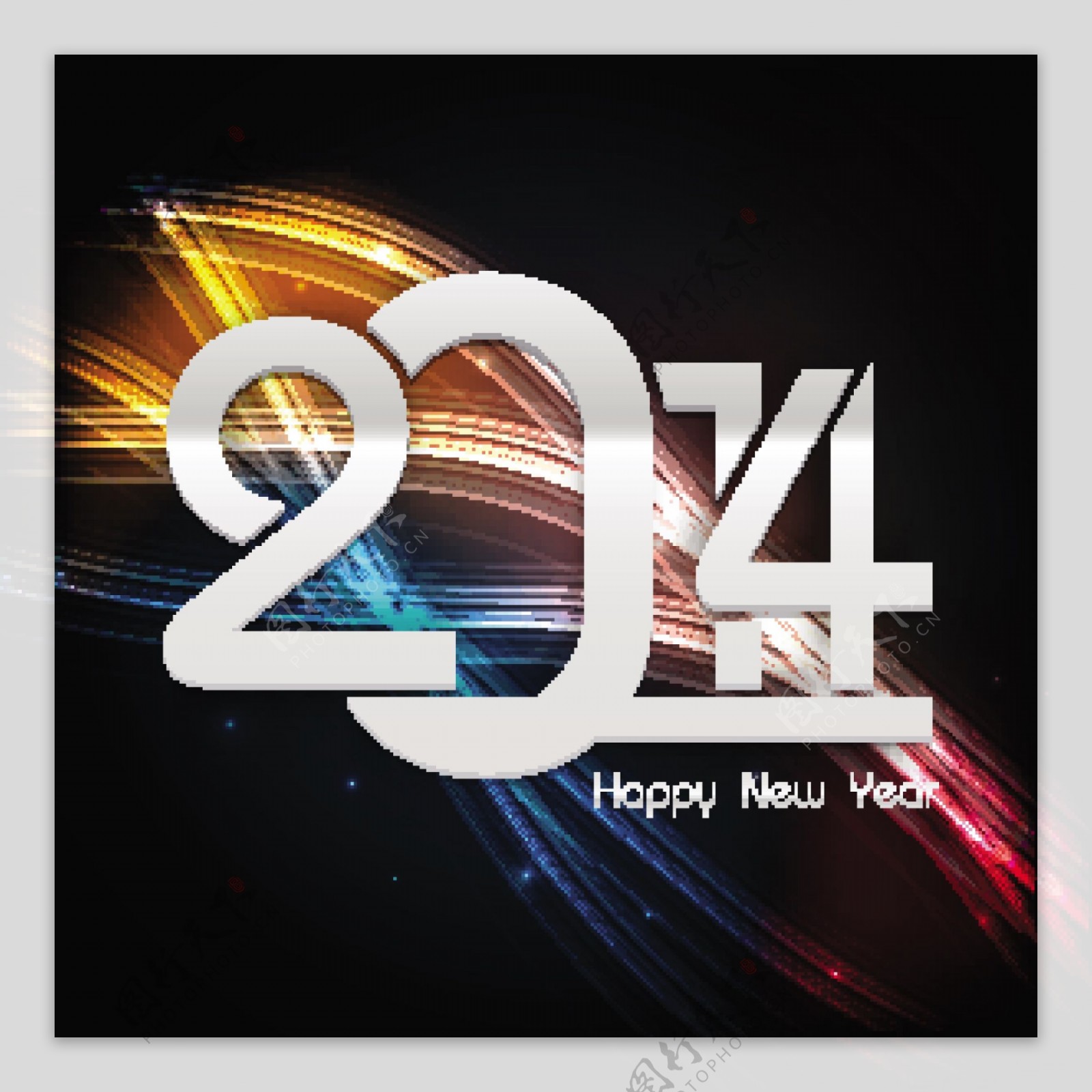2014新年快乐的庆祝活动背景