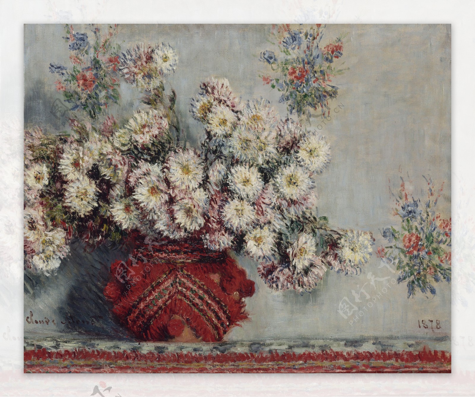 Chrysanthemums1878法国画家克劳德.莫奈oscarclaudeMonet风景油画装饰画