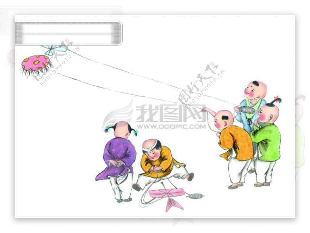 中华艺术绘画古画儿童游玩嬉戏中国古代绘画