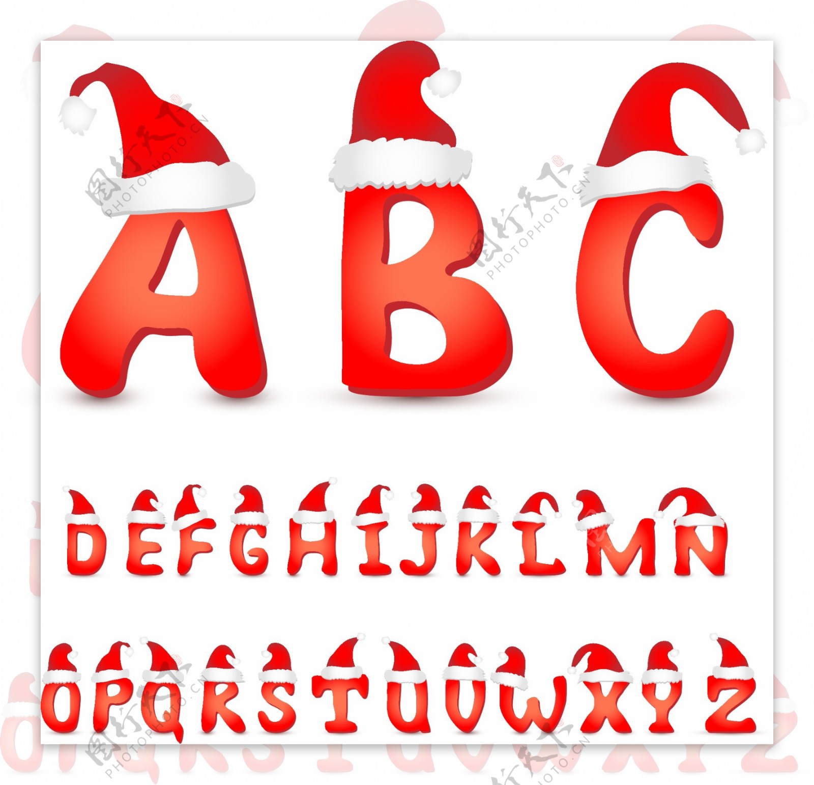 圣诞英文字母矢量素材2