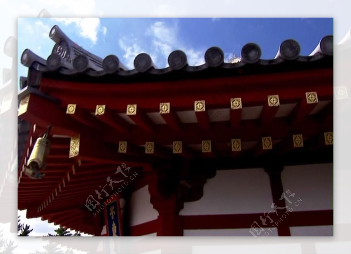 寺庙古建筑视频素材图片