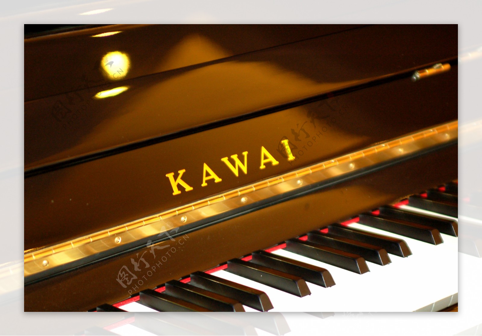 kawai钢琴特写图片