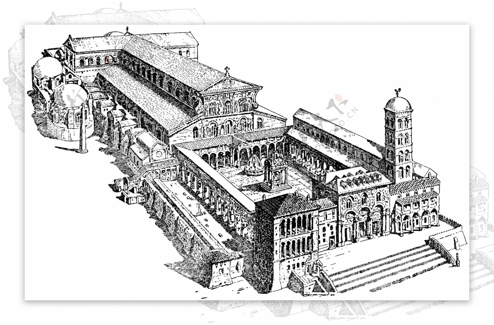 古代建筑简笔画