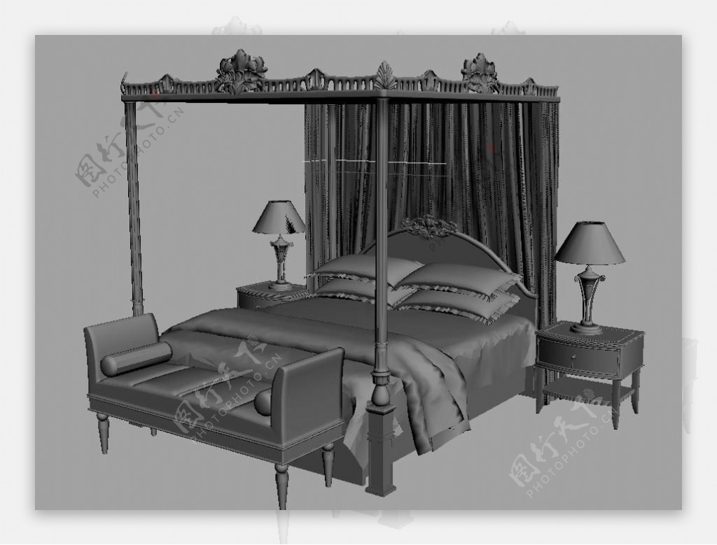 精致欧式家具床组合图片