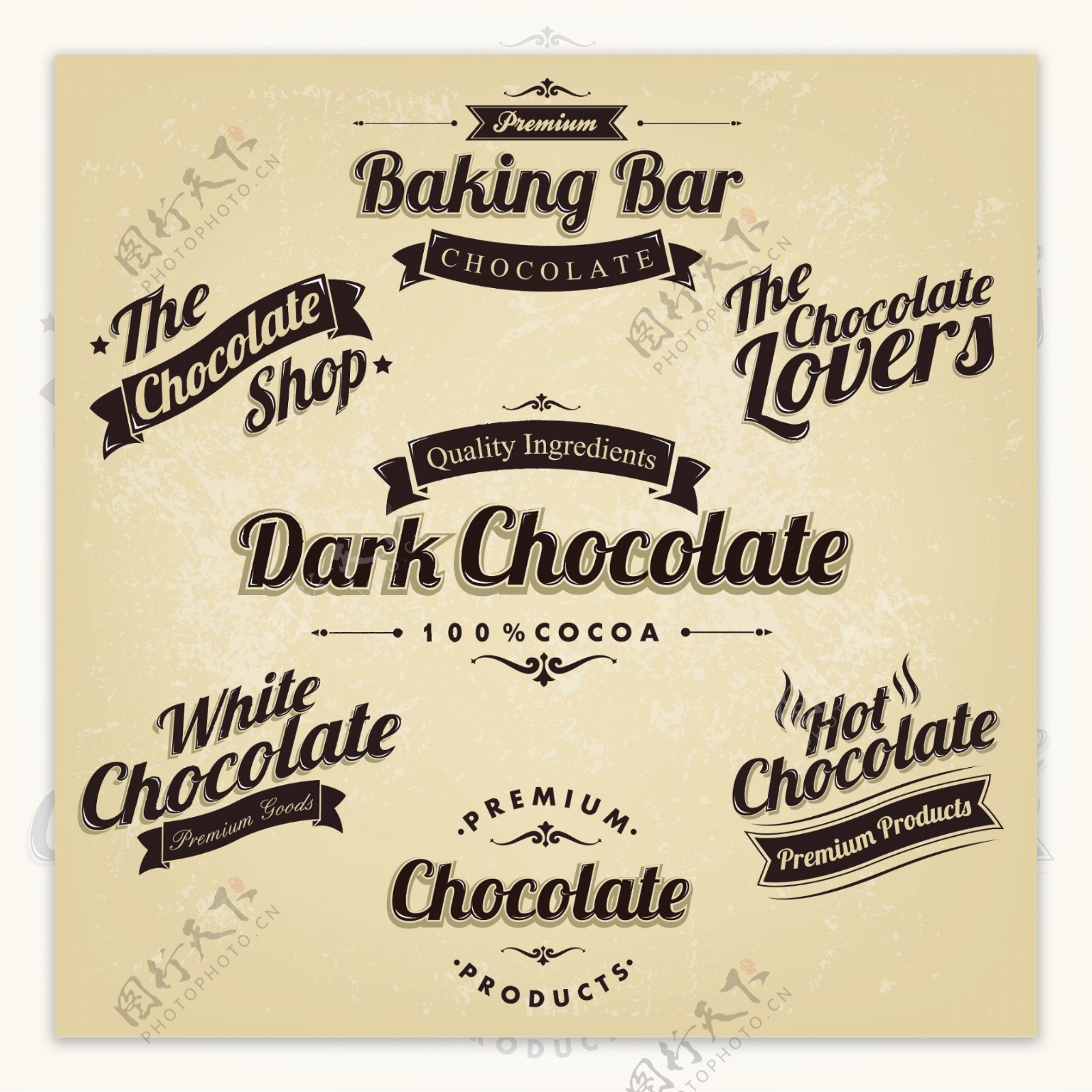 巧克力标签贴纸图片