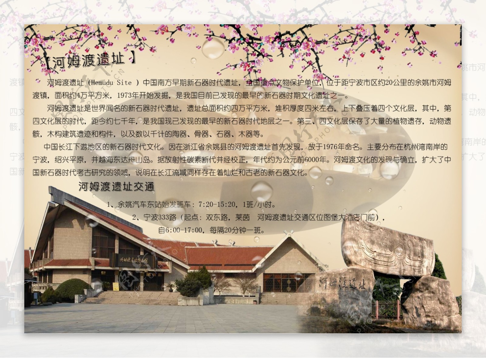 宁波旅游手册之河姆渡遗址图片
