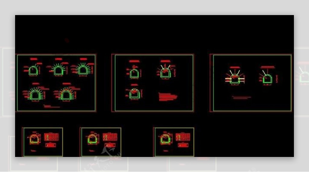 隧洞支护锚杆及钢筋图